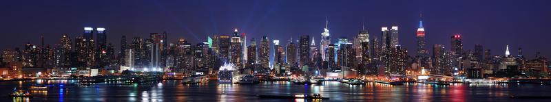 panorama del horizonte de manhattan de la ciudad de nueva york foto