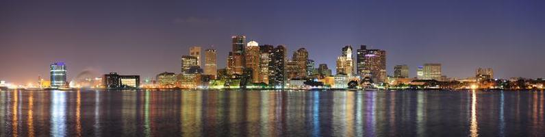 panorama del horizonte del centro de boston foto