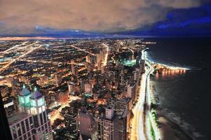 Chicago skyline panorama aerial view photo