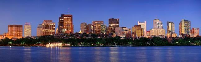 Boston city at night photo