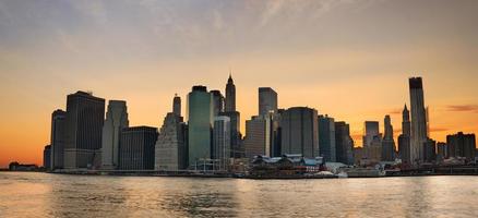 New York City sunset panorama photo