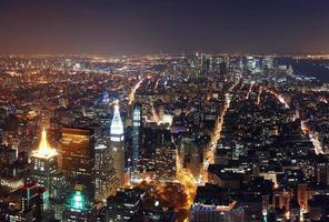 ciudad de nueva york manhattan panorama vista aérea foto