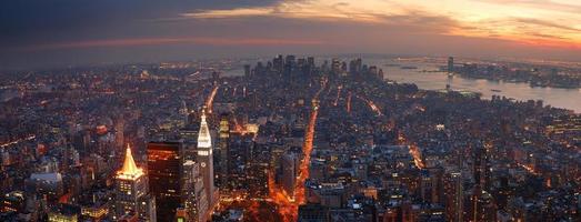 panorama de manhattan de la ciudad de nueva york foto