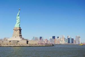 Statue of Liberty faces New York City Manhattan photo