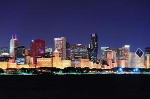 Chicago skyline at dusk photo