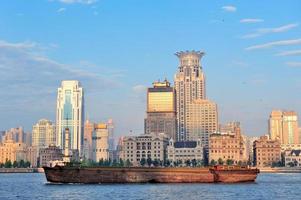 Shanghai morning with boat photo