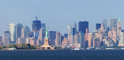 horizonte de manhattan inferior de la ciudad de nueva york foto