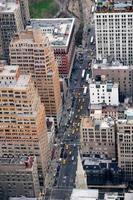 New York City Manhattan street aerial view photo