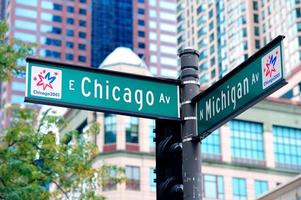 Chicago street road sign photo