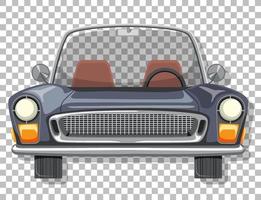 Cute vintage car on grid background vector