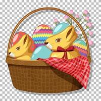 Easter  bunny on grid background vector