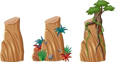 Set of different forest objects vector