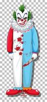 Scary clown cartoon character vector