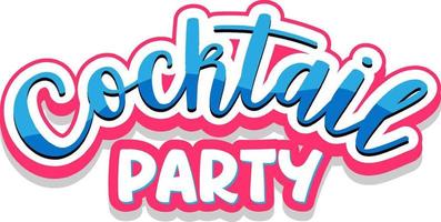 A cocktail party banner text vector