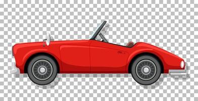 Cute vintage car on grid background vector