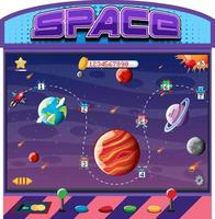 Retro arcade space game vector