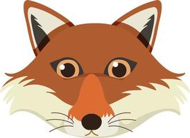 Fox head in flat style vector