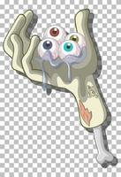 Zombie hand in cartoon style vector