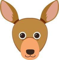 Kangaroo head in flat style vector