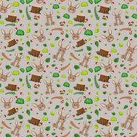 Cute rabbit seamless pattern vector