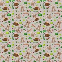 Cute rabbit seamless pattern vector