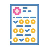 medical questionnaire color icon vector illustration sign