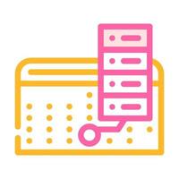 horario para la ilustración de vector de icono de color de día