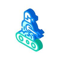 robot technology isometric icon vector illustration