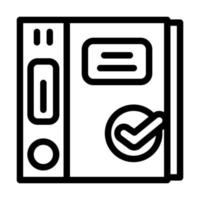 folders with documents compliance line icon vector illustration