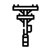 Ilustración de vector de icono de línea de postes eléctricos