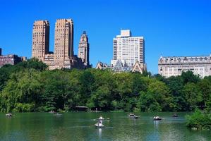 New York City Central Park with boat in lake photo