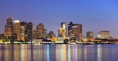 panorama del horizonte del centro de boston foto