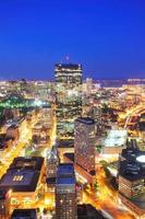 Boston skyline at dusk photo