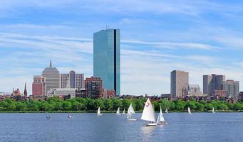 panorama del río charles de boston foto