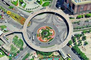 vista aérea de la calle de shanghai foto