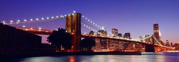 New York City Brooklyn Bridge panorama photo