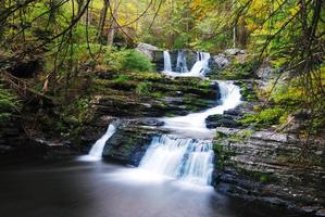 Waterfall in forest photo