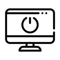 on and off operating system line icon vector illustration