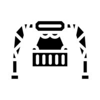 loading container wholesale glyph icon vector illustration