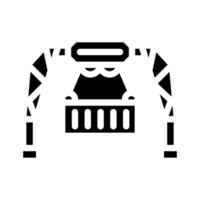 loading container wholesale glyph icon vector illustration