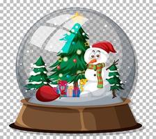 Snow globe on grid background vector