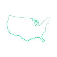 United states map illustrated on white background vector