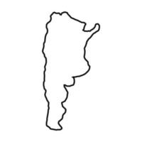 Argentina map illustrated on white background vector