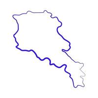 Armenia map illustrated on a white background vector