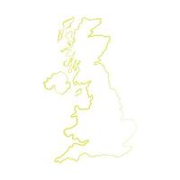 Great britain map illustrated on white background vector