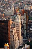 vista aérea de la calle de la ciudad de nueva york foto