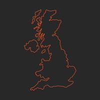 Great britain map illustrated on white background vector