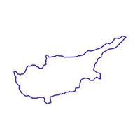 Cyprus map illustrated on a white background vector