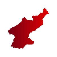 North Korea map illustrated on white background vector