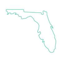 Florida map illustrated on white background vector